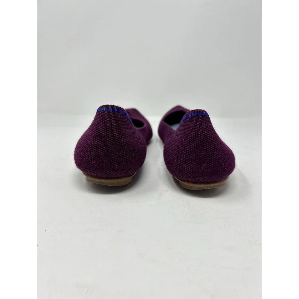 Rothy's The Point Flats 8 Aubergine Purple Merino Wool‎ Retired Minimalist Rare